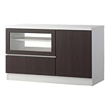 TVボード C2B-100TV ホワイト+ウェンジ扉 [幅100cm 高さ60cm]