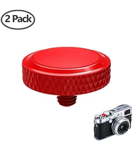Amazon | JJC シャッターレリーズ ボタン 凹 タイプ 赤 各社