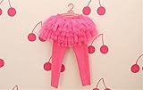 M.Z.Lチュチュスカート付きレギンス スカッツ「子供服 女の子/キッズ/子ども/子供/レギンス付きスカート/チュールスカート/チュチュ (100cm, バラ色)