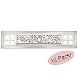 Cosmas 10552snサテンニッケルHammeredキャビネットノブバックプレートバックプレート – 10パック