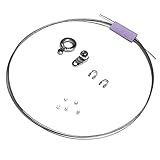 Elsoluna(エルソルーナ) ワイヤー ネックレス 修理キット（ワイヤー太さ 0.45mm シルバー） ハンドメイド アクセサリ ネックレス 手作り ネックレス ワイヤー パーツ ワイヤー 金具 ブレスレット ワイヤー