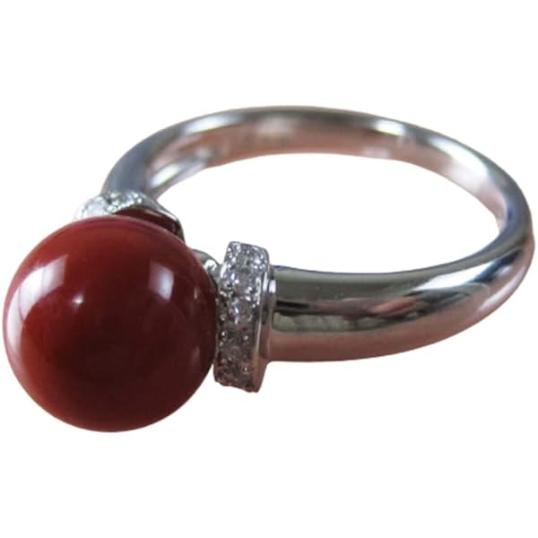 沖縄珊瑚　赤珊瑚　指輪　リング　9号　7mm silver 楽天市場】日本 高知産血赤珊瑚 リング 指輪 （7.9ミリ） ダイヤ0.02ct