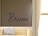 Breanna男の子女の子部屋保育園ベビーキッズ名前ビニール壁引用ステッカー