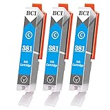 キヤノン canon用 BCI-381XL C インクカートリッジ 3本セット シアン Canon 381互換インク 対応機種：PIXUS TR703 TR7530 TR8530 TR8630 TR9530 TS6130 TS6230 TS6330 TS7330 TS7430 TS8130 TS8230 TS8330 TS8430【大容量/残量表示/個包装/安心三年保障付き】