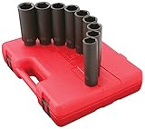 Sunex 2851 1/2-Inch Drive 5-Inch Extra Long Deep Metric Impact Socket Set, 12 Piece [並行輸入品]