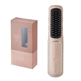 FESTINO(フェスティノ) スタイリングヒーターブラシ(SMHB-049) マイナスイオン 約140℃〜約200℃ ヒートブラシ ヘアアイロン機能付き USB充電式 コードレス 時短 スタイリング ギフト (シャイニーブラウン)