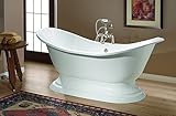 Cheviot Products Inc。2151-wc-0カスタマイズRegency Cast Iron Bathtub With Pedestal base-2151 29" x 61" x 31