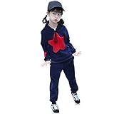 KINDOYO 秋と冬の少年少女ゴールドベルベットプラスベルベット厚いセータージャージ (130、ネイビーブルー)