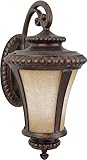 Craftmade Z1224-112 Wall Lanterns with Antique Scavo Glass Shades, Bronze [並行輸入品]