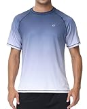 [Hyzhwl] ラッシュガード メンズ 半袖 水着 tシャツ UPF50+ 接触冷感 uvカット紫外線対策 速乾 水陸両用 通気 スポーツ 海水浴 サーフィン服 日焼け予防