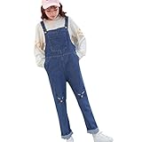 (ボラ-キキ) Bole-kk サロペットパンツ レディース デニム オーバーオール ジーパン デニムパンツ マタニティ 大きいサイズ (XL)