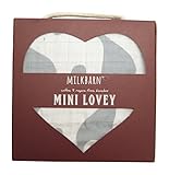 Milkbarn Organic Cotton Mini Lovey Blanket - Blue Elephant by MilkBarn