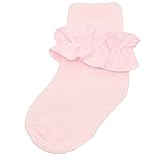 Jefferies Socks赤ちゃん女の子ピンクMisty Ruffle Trim Turn Cuff Socks 0 – 5.5 カラー: ピンク