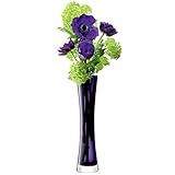 LSA (エルエスエー)G564-25-372 ガラスフラワーベース(花器) パープル 高さ25cm