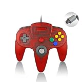 iFormosa N64 ゲーム機で使用できる ゲーム コントローラーブロス 透明赤 IF-N64C-CRD
