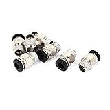 uxcell クイック 継手 コネクタ チューブ ニューマチック カプラー ストレート プッシュ7個入り