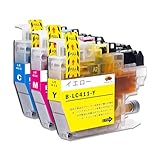 LC411C+LC411M+LC411Y 各1本 Brother用 互換インク 互換品 個包装 純正品併用 LC411 大容量 残量表示機能付 ICチップ対応 DCP-J928N-W/B J528N J915N J926N-W/B J1800N J526N MFC-J905N J939DN/DWN J739DN/DWN J904N