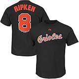 Cal Ripken # 8 Baltimore OriolesユースCooperstown Player Tシャツ Youth Small 8 ブラック