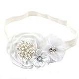 miugleベビーホワイトヘアバンドターバンヘッドラップ乳児幼児女の子ヘアバンド