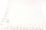 ニットかぎ針編みFinishedライトピンクChenille Baby Blanket Chosenモノグラム