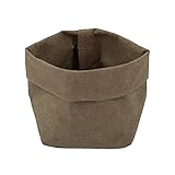 Baoblaze クラフト紙袋　洗濯可能　収納袋　自立袋　 植物ホルダー　全2サイズ4色　果物　キャンディー　お菓子　多用途　　 - オリーブグリーン；8x8x15cm