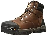 Carhartt メンズ Carhartt Men's Durable Comfort 6" Brown Waterproof SoftToe CME6055 カラー: ブラウン