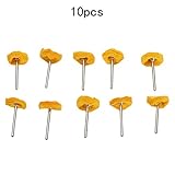 10個入り 精練パッド研磨ホイール バフ研磨アクセサリー 回転工具用 イェロー