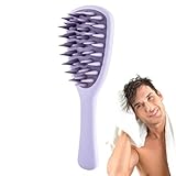 シャンプーブラシ、頭皮スクラバー | シャンプー ブラシ ヘアスカルプ マッサージャー ヘッド スクラバー ロング ハンドル,シャワーヘアブラシ、シャンプー頭皮マッサージャー、男性と女性用