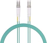 10Gtek OM3 マルチモード デュプレックス LC/LC 10Gb 40Gb 光ファイバーケーブル 50/125μm 2m 2本入り