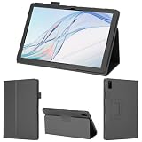wisers aiwa tab AB10L JA3-TBA1005 専用タブレットケース (ブラック) 10.1インチ 対応 (保護フィルム 付き/スタンドタイプ) タブレットカバー 2023 新型