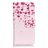 OMATENTI LG K8 用 PUレザー手帳型ケース [強化ガラスフィルムを無料で贈ります] [無期限生涯補償付き] 耐摩擦 耐汚れ 全面保護 フリップ 人気 横開き スマートフォン カバー (ピ