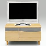 日本製 木製 幅85cm ロータイプテレビボード ナチュラル 完成品