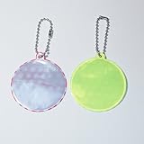 交通安全用反射シートキーホルダー　水玉柄　2個セット