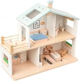 SIzlaho 木製北欧スタイルままごとヴィラハウスドールハウス城DIYギフト