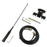 〈福禄寿〉ソフト モービル アンテナ + 車載用 アンテナ基台 + 同軸ケーブル（5M MJ-MP）３点セット