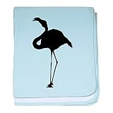 CafePress – Flamingo – スーパーソフトベビー毛布、新生児おくるみ ブルー 067145755625CD2