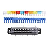 Fenteer ブラック　全4サイズ　DC12-24V 　車用　ヒューズ　ヒューズボックス　ホルダー　スペード　ターミナルキット　 - 10ウェイ