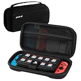 pack all Nintendo Switch/Switch有機ELモデル ケース スイッチ ケース 専用収納 耐衝撃 防塵 撥水加工 ゲームカード19枚、充電ケーブル、joy-con、イヤホン収納可能 ブラック