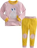 [Vaenait Baby]キッズ子供ベビー服綿100％ルームウェア長袖パジャマ寝間着上下セット Polka Dot Rabbit XL
