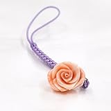 深海珊瑚 薔薇 根付 薄紫紐