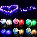パーティーLoversデコレーションSubmersible Underwater Flameless防水LED Tealight Candle – バッテリーPowered – マルチカラー( 4ダー