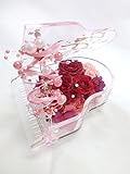 【プリザーブドフラワー／グランドピアノシリーズ】赤い薔薇の情熱を讃えて、透明のピアノが奏でる美しい旋律【リボンラッピング付き送料無料】