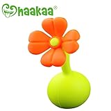 haakaa シリコーン乳房ポンプの花の形のストッパ (オレンジ)