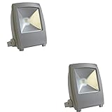 LED投光器 50w 2個セット 薄型 フラットライト 暖色 3000K 防雨型 360度角度調整可 広角120度 3M電源コード付