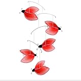 Ladybug Mobile Red Black Glitter Nylon Mesh Ladybugs Mobiles Decorations Decorate Baby Nursery Bedro