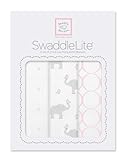 スワドルデザインズ おくるみ ライト スターリング & パステルリトルドット/エレファント&チッキー/モッドサークルオンホワイト パステル ピンク 3枚セット SD-478PP 【日本正規品】