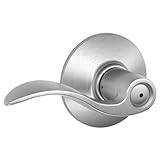 Schlage F40ACC626 Accent Privacy Lever, Satin Chrome Schlage Lock Company [並行輸入品]