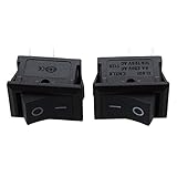 Hommy 2個自動車AC 6A/250V 10A/125V 2ピン2ポジションオン/オフロッカースイッチ KCD1