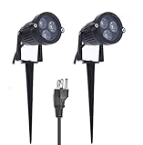 Lemonbest Pack of 2 Outdoor Water-resistant LED Lawn Garden Landscape Lamp Wall Yard Path Patio Ligh