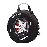 クリエイティブ子供ウィールドバックパックソフトショルダーバッグファッションスクールバッグ - ブラック